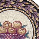 Round Grecian Peaches Mosaic, 48" close-up