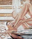 Woman Washing Feet Mosaic close-up