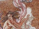 Sea Nymph Riding Hippocamp Mosaic close-up