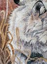 White Wolves Mosaic close-up