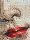 Botticelli Venus Mosaic Art Reproduction close-up