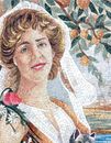 Woman and Cat Mosaic close-up