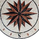 Tri-Colored Compass Mosaic close-up