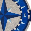 Blaue Kompassrose Mosaik, 150 cm Zoom