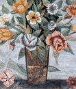 Tall Vase with Flowers Mosaic close-up