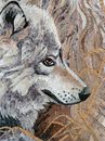 White Wolves Mosaic close-up