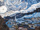 The Starry Night Reproduction Mosaic, 63"x48" close-up