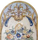 Gold Arched Flower Mosaic close-up