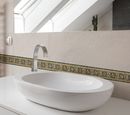 Emerald and Gold Decorative Border Mosaic, 60"x8" in your home