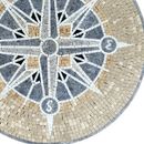 Cream-Colored Compass Mosaic, 60" close-up