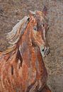 Portrait of a Horse Mosaic close-up
