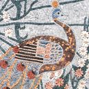 Peacock on a Parasol Mosaic, 48" close-up