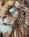 Mosaik Löwe Portrait, 65x80 cm Zoom