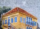 Yellow House Mosaic, 40"x44" close-up