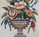 Blumen in griechischer Vase Mosaik Zoom