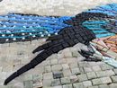 Blue Kingfisher Mosaic, 32" close-up