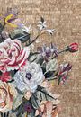 Mosaik Rosenstrauß, 60x90 cm Zoom
