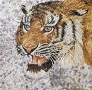 Fauchender Tiger Mosaik Zoom