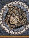 Bordered Medusa Mosaic, 48" close-up