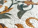Green and Gold Floral Mosaic close-up