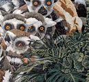 Group of Lemurs Mosaic крупным планом