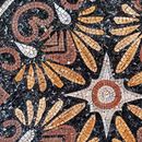 Round Art Deco Motif Mosaic, 30" close-up
