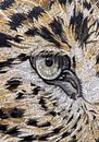 Leopard Portrait Mosaic крупным планом