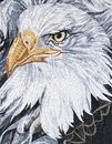 Wolf und Weißkopfseeadler in den Bergen Mosaik, 100x135 cm Zoom