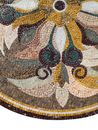 Natural Art Deco Mosaic Medallion, 40" close-up