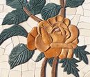 Chunky Embossed Roses Mosaic close-up