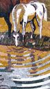 Pferde am See Mosaik Zoom