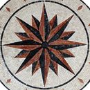 Tri-Colored Compass Mosaic close-up