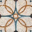 Teal and Gold Decorative Mosaic, 36" close-up