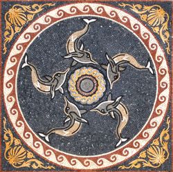 Decorative Flipping Dolphin Mosaic