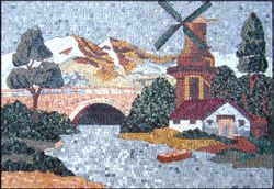 Windmill Landscape Mosaic