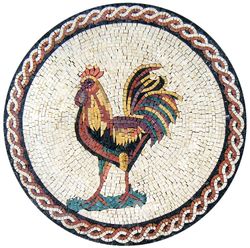 Rooster Medallion Mosaic