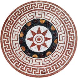 Grecian Print Sunburst Mosaic
