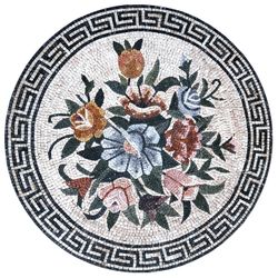 Mixed Flower Mosaic Medallion