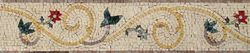 Swirled Gold Vine Border Mosaic