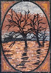 Bäumen in einem See Mosaik