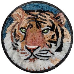Tigerkopf-Mosaik-Untersetzer