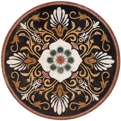 Patterned Gold Leafy Art Nouveau Mosaic