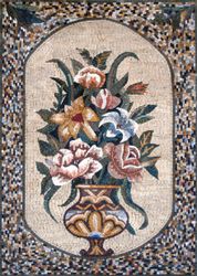 Vignette-Style Flower Arrangement Mosaic