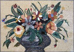 Mosaik Blumen Vase Strauß