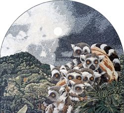Group of Lemurs Mosaic