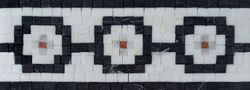 White and Black Mosaic Border