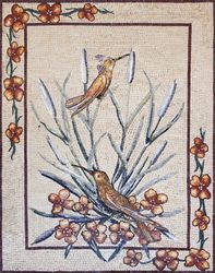 Kingfishers in a Tree Mosaic