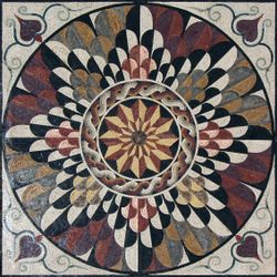 Geschichtetes geometrisches Muster Mosaik