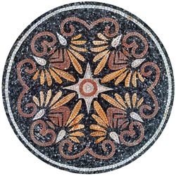 Round Art Deco Motif Mosaic