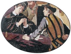 Caravaggio's The Cardsharps Mosaic